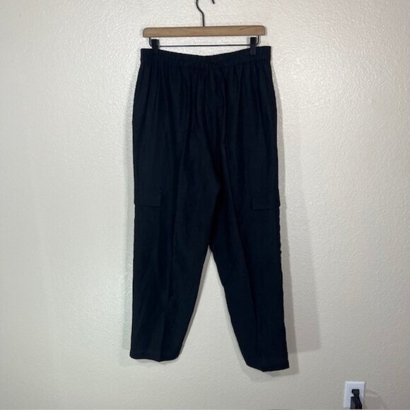 Kobi Halperin Pants Womens Medium Wide Leg Linen Blend Cargo Pull On - Picture 4 of 5